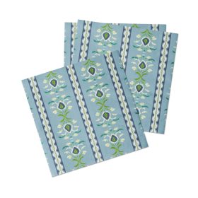 Rosemary Stripe French Blue Cocktail Napkins