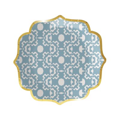 Aspen French Blue Cocktail Plates
