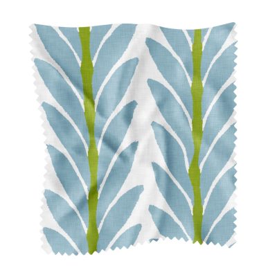 Frond French Blue Fabric by the Yard
