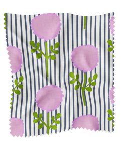 Marigold Ticking Stripe Pink Fabric by the Yard