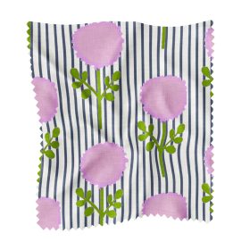 Marigold Ticking Stripe Pink Fabric by the Yard