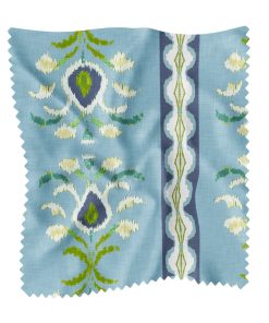 Rosemary Stripe French Blue Sample Swatch