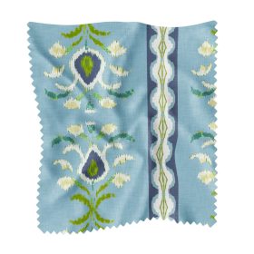 Rosemary Stripe French Blue Fabric by the Yard