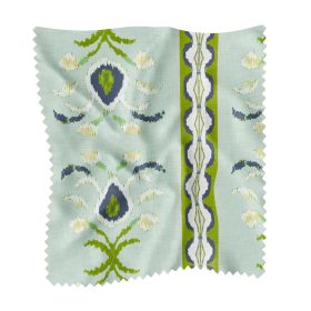 Rosemary Stripe Lagoon Fabric by the Yard