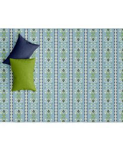 Rosemary Stripe French Blue Floor Mat