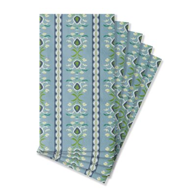 Rosemary Stripe French Blue Guest Towels