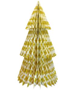 Brushstrokes Citrine 183 Tier Honeycomb Christmas Tree