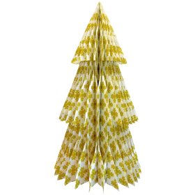 Brushstrokes Citrine 183 Tier Honeycomb Christmas Tree