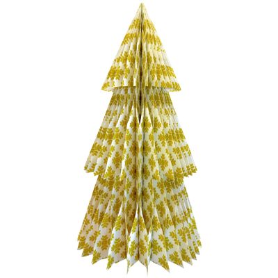 Brushstrokes Citrine 183 Tier Honeycomb Christmas Tree