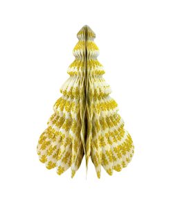 Brushstrokes Citrine 12Round Edge Honeycomb Christmas Tree