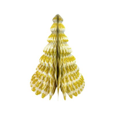 Brushstrokes Citrine 12Round Edge Honeycomb Christmas Tree