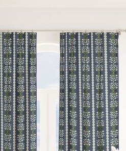 Rosemary Stripe Indigo Curtain Panel