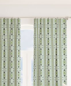 Rosemary Stripe Lagoon Curtain Panel