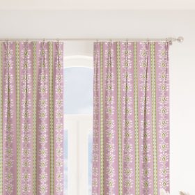 Rosemary Stripe Pink Curtain Panel