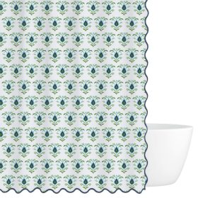 Rosemary White Shower Curtain