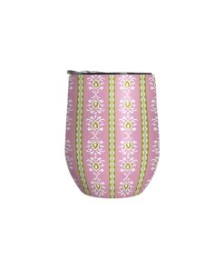 Rosemary Stripe Pink 12 oz. Wine Tumbler