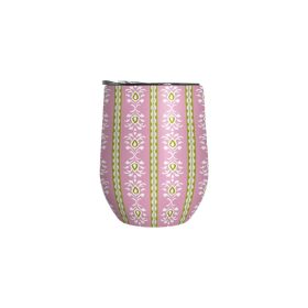 Rosemary Stripe Pink 12 oz. Wine Tumbler