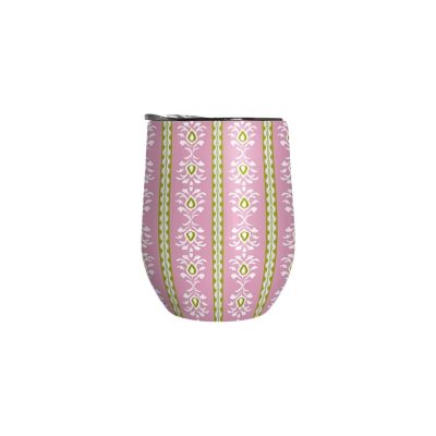 Rosemary Stripe Pink 12 oz. Wine Tumbler